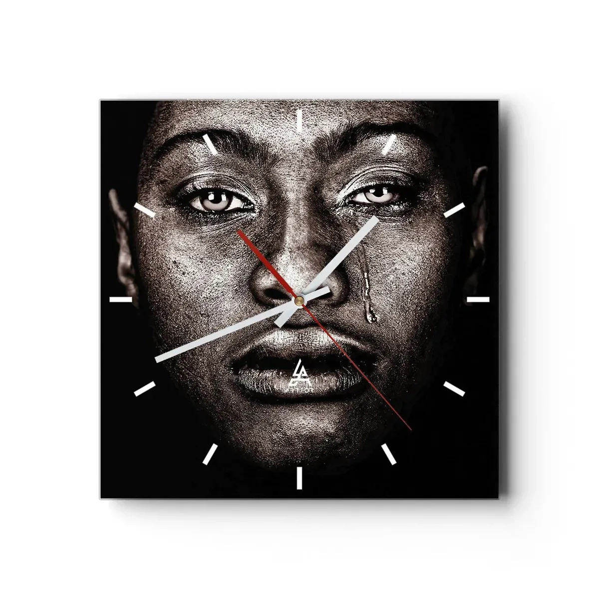 Ceas de perete - Ceas pe sticlă - O singură lacrimă - 30x30 cm