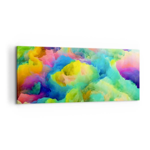 Tablou pe pânză - Puf multicolor - 120x50 cm