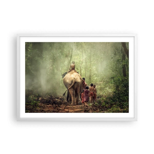 Poster în ramă albă - Noua Carte a Junglei - 70x50 cm