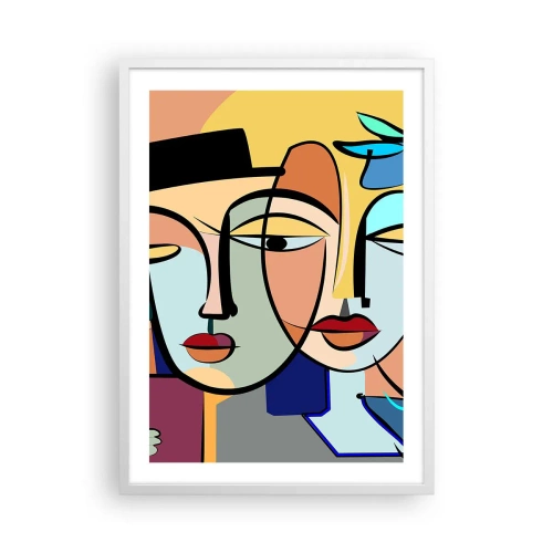 Poster în ramă albă - Întâlnire cu Picasso - 50x70 cm