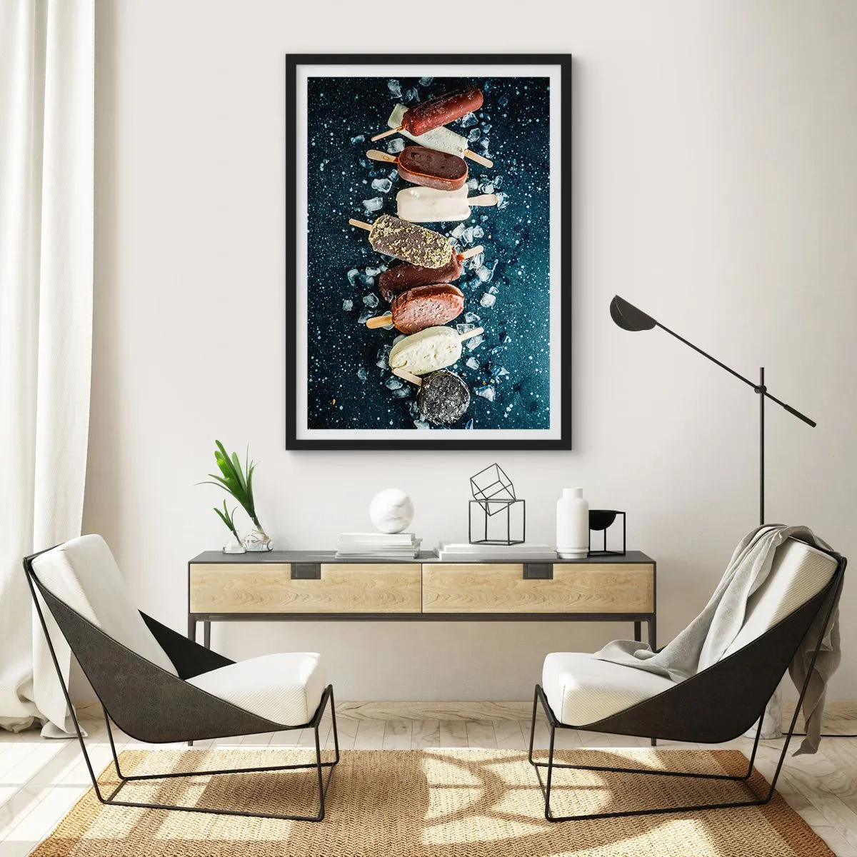 Poster în ramă neagră - Gustul unei veri fierbinți - 70x100 cm