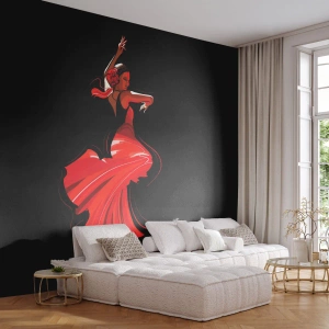 Tapet Premium Canvas - Spiritul înflăcărat al flamenco-ului - Dansator, Flamenco, Dans - 200x140 cm