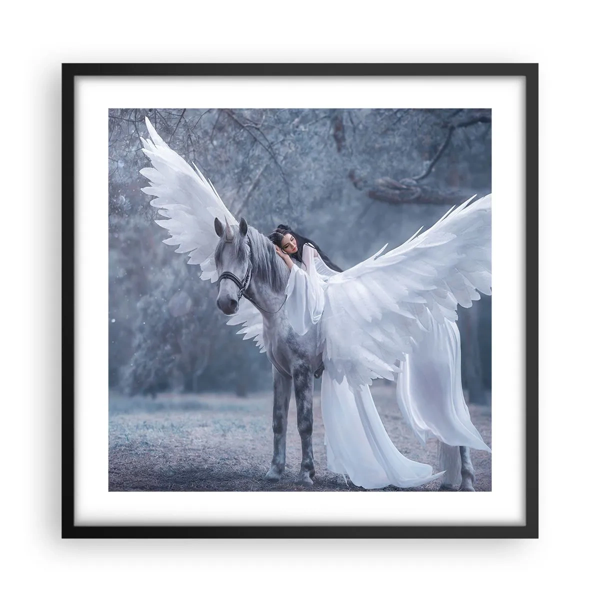 Poster în ramă neagră - Moment inspirat - 50x50 cm