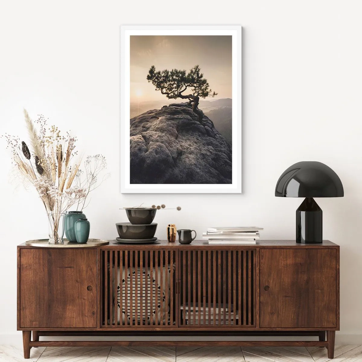 Poster în ramă albă - Viața învinge întotdeauna - 70x100 cm