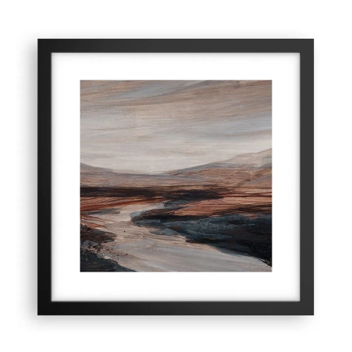 Poster în ramă neagră -  Valea liniștită - 30x30 cm