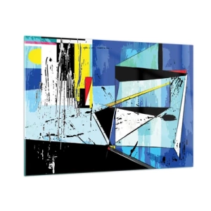 Tablou pe sticlă - Privind lumea dintr-un unghi... - 100x70 cm