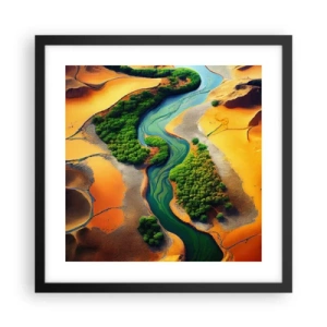 Poster în ramă neagră - Râul care dă viață - 40x40 cm