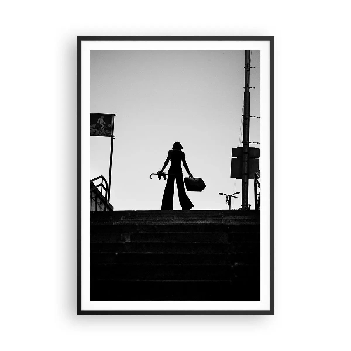 Poster în ramă neagră - Rătăcire urbană - 70x100 cm