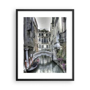 Poster în ramă neagră - Timp de secole în reverie tăcută - 40x50 cm