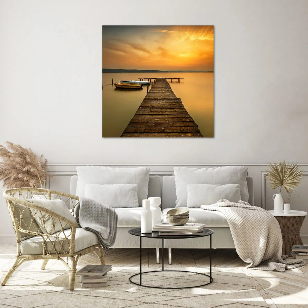 Tablou pe sticlă - Îți voi deschide cerul de aur - 70x70 cm