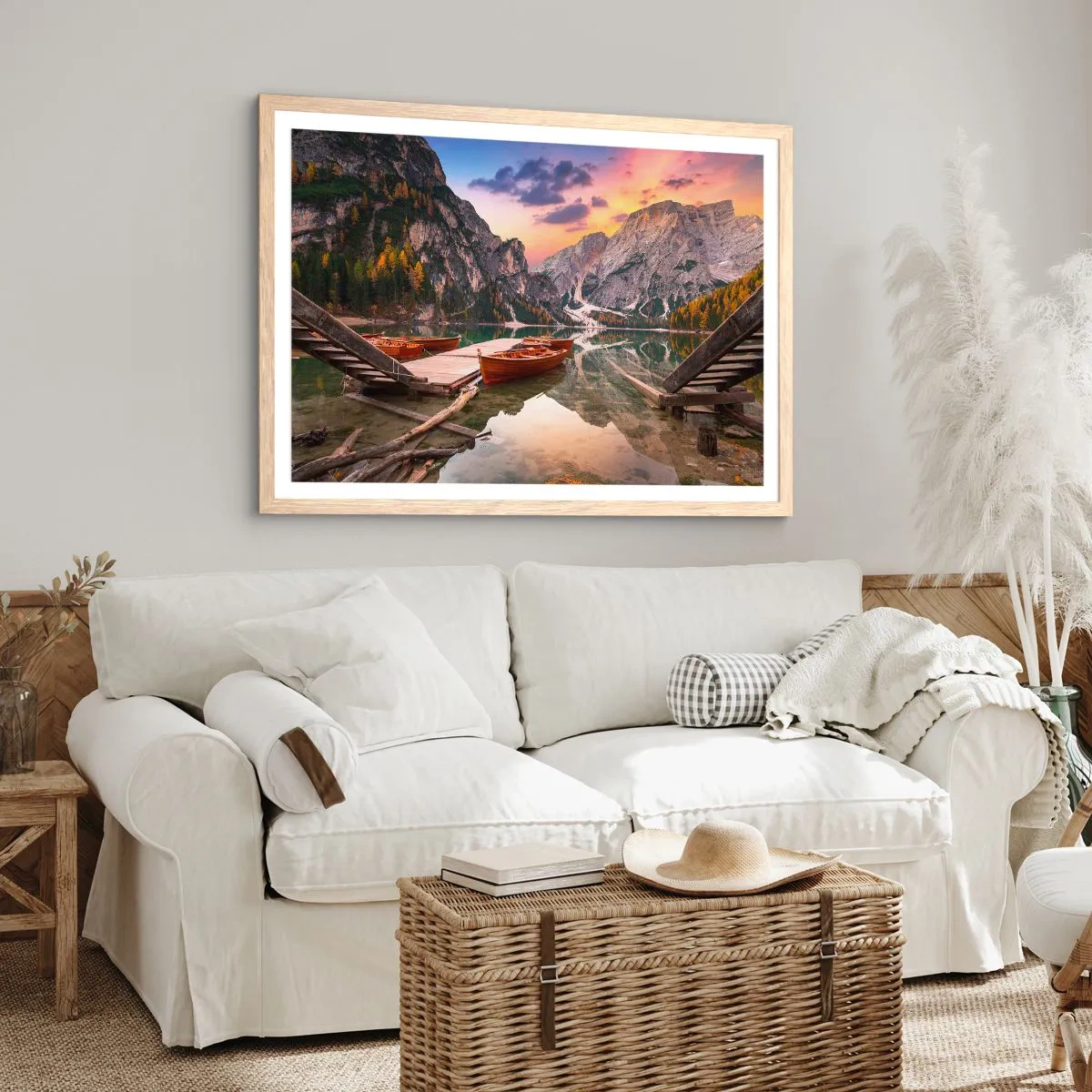 Poster în ramă de stejar deschis - Promisiunea zilei - 91x61 cm