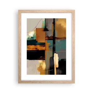 Poster în ramă de stejar deschis - Abstracția - lumină și umbră - 30x40 cm