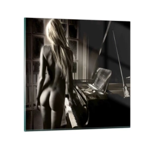 Tablou pe sticlă - Armonia perfectă a serii - 70x70 cm