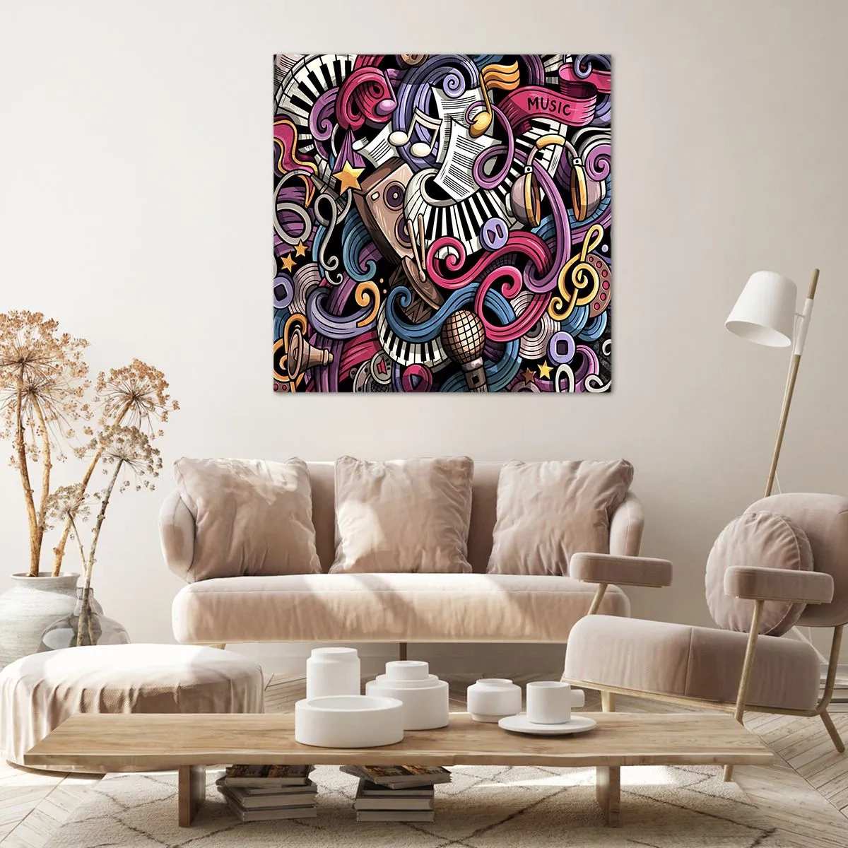 Tablou pe pânză - Melodie complicată - 60x60 cm