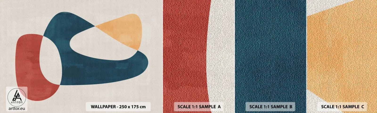 Mostră de Tapet Standard Eco - Influențe și metamorfoze - Bucată, Forme, Minimalist - 100x30 cm