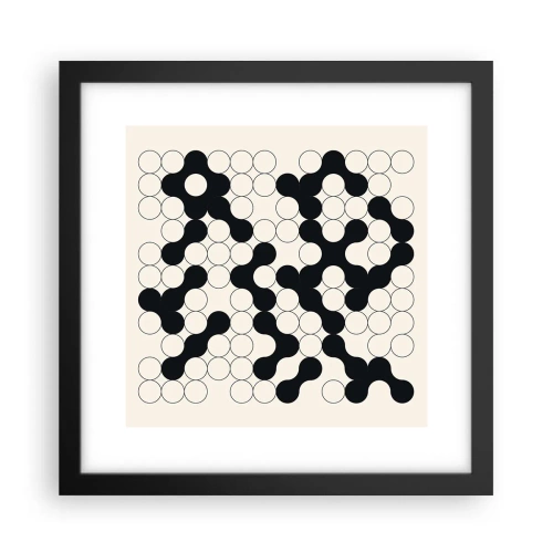 Poster în ramă neagră - Joc chinezesc - o variație - 30x30 cm