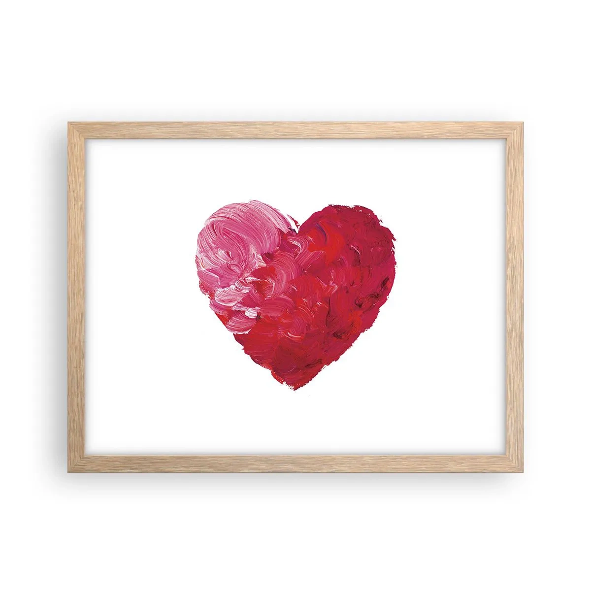 Poster în ramă de stejar deschis - All you need is love - 40x30 cm