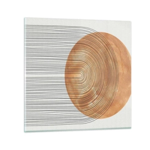 Tablou pe sticlă - Compoziția solară - 30x30 cm