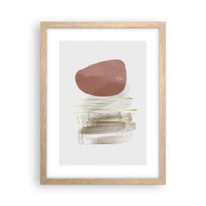 Poster în ramă de stejar deschis - Colonadă abstractă - 30x40 cm