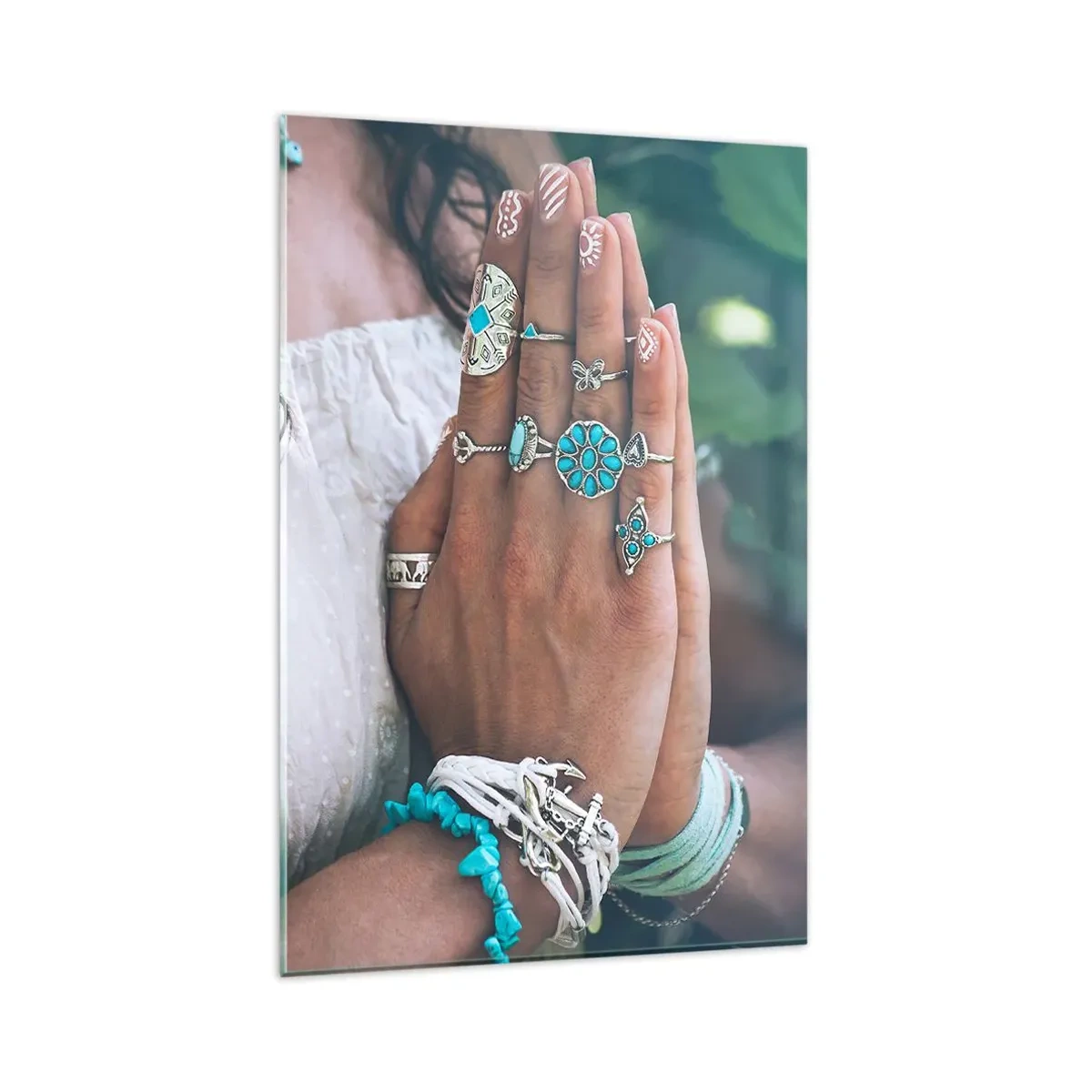 Tablou pe sticlă - Bine ați venit în centrul ființei - 80x120 cm