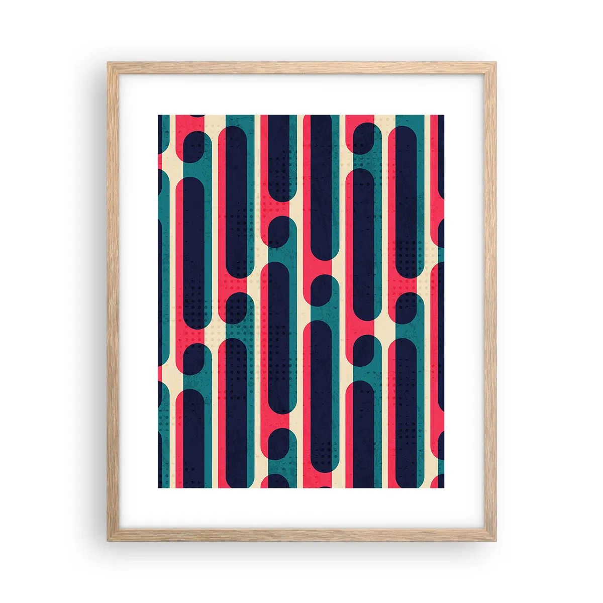 Poster în ramă de stejar deschis - Înăuntru și înainte - 40x50 cm