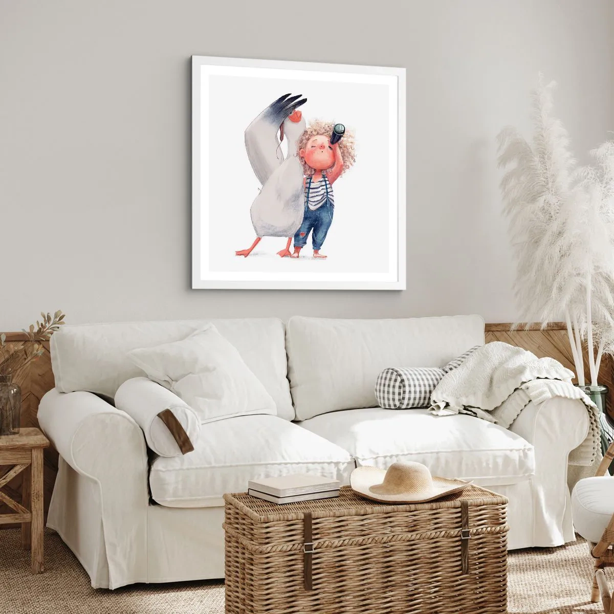 Poster în ramă albă - Un plan pentru o călătorie minunată - 30x30 cm