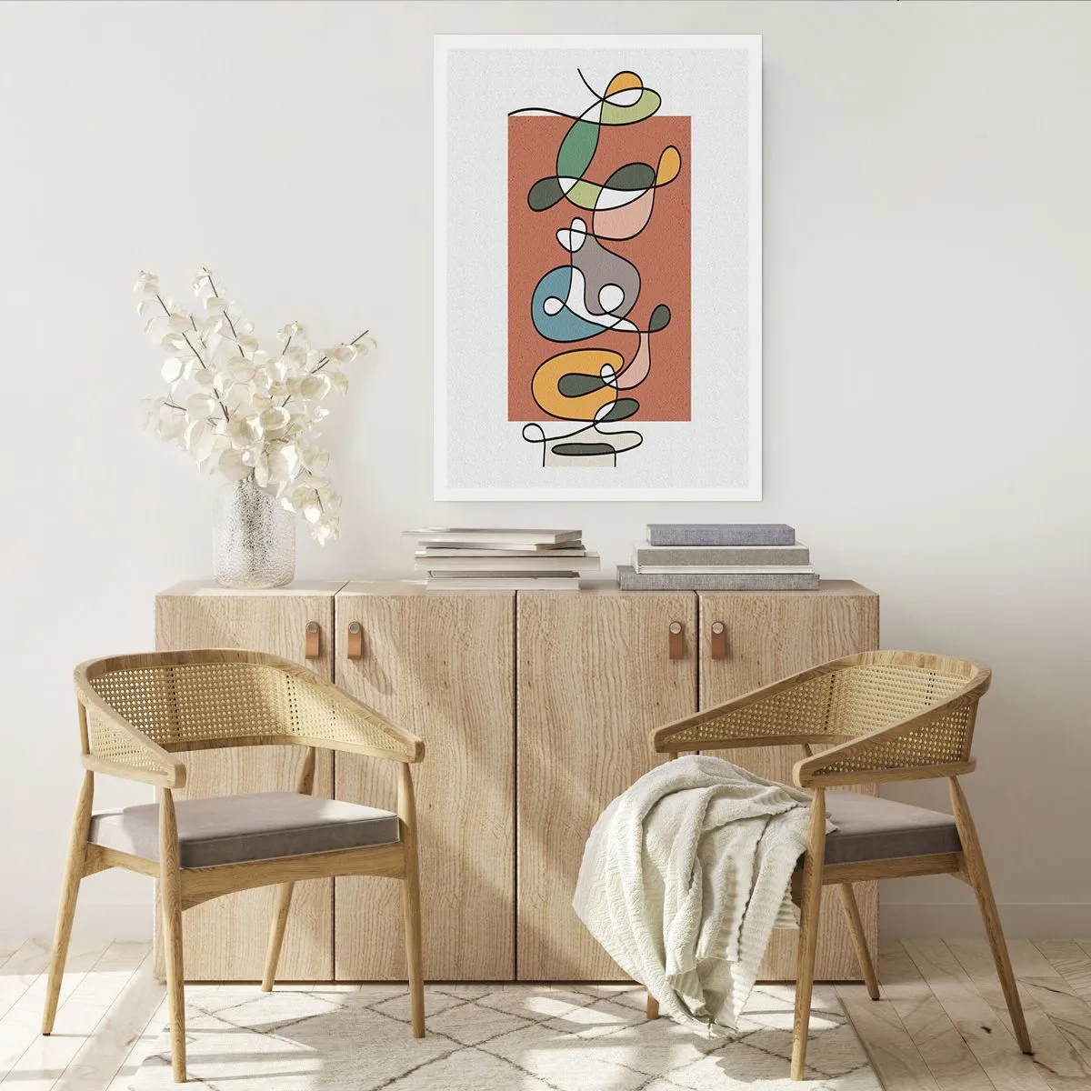 Poster - Abstracție: un dans colorat - 30x40 cm