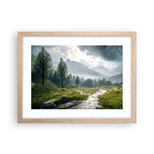 Poster în ramă de stejar deschis - Până acolo și înapoi - 40x30 cm