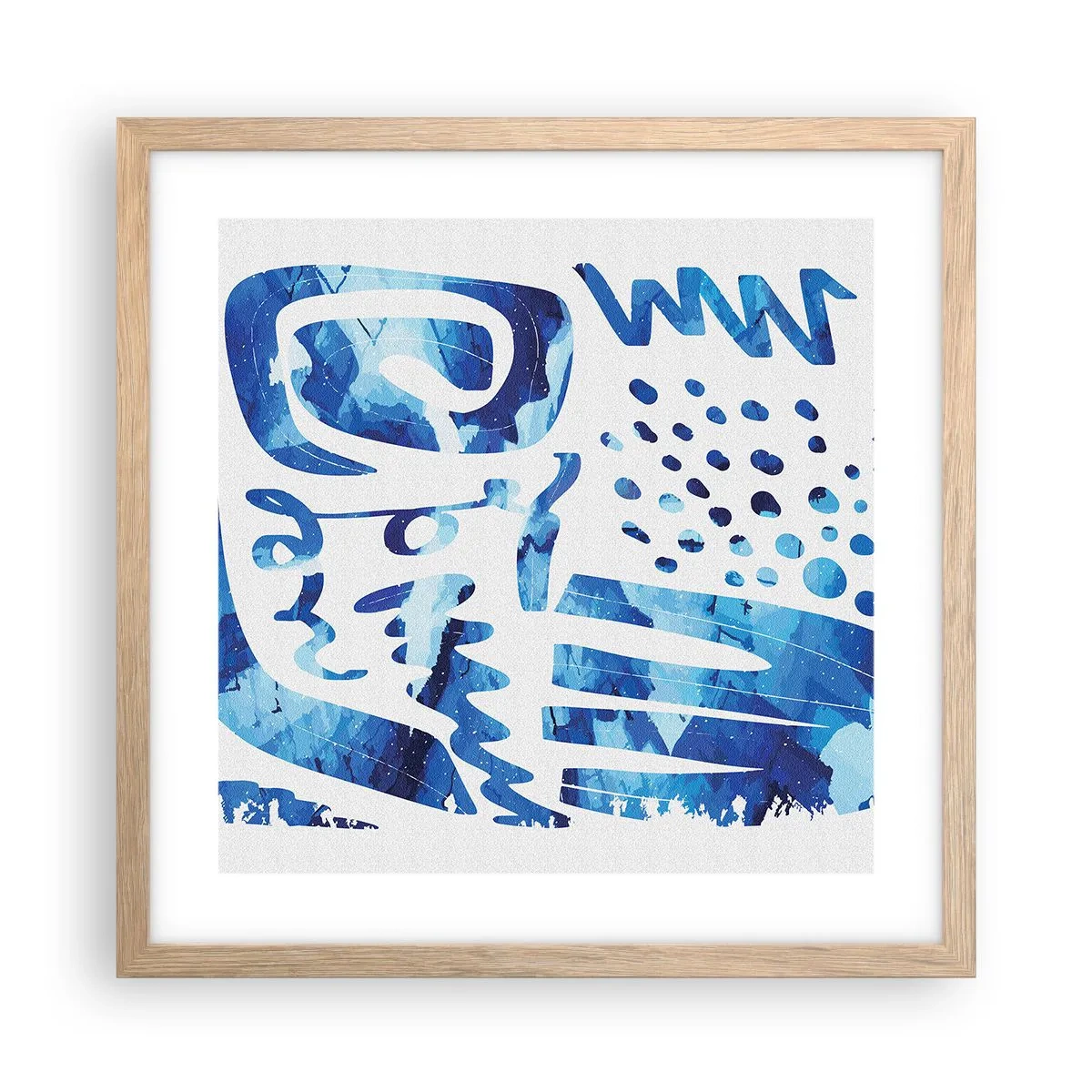 Poster în ramă de stejar deschis - Înapoi la rădăcini - 40x40 cm