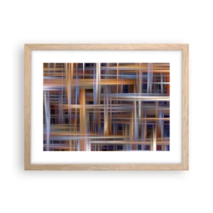 Poster în ramă de stejar deschis - Țesut din lumină - 40x30 cm
