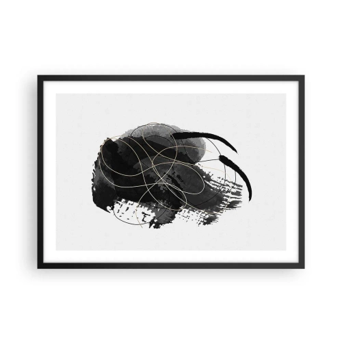 Poster în ramă neagră - Provenit din negru - 70x50 cm