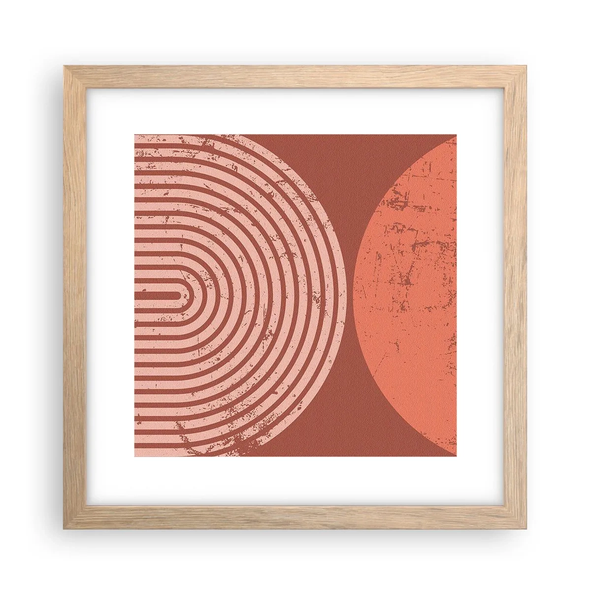 Poster în ramă de stejar deschis - Relație strânsă - 30x30 cm