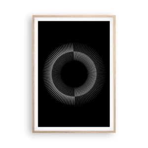 Poster în ramă de stejar deschis - Soarele Negru - 70x100 cm