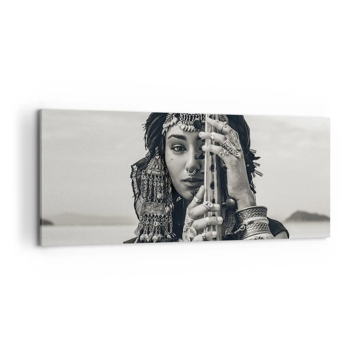 Tablou pe pânză - Muzica orientală în sine - 120x50 cm