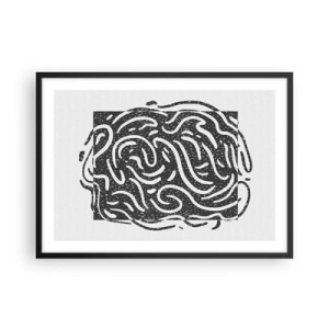 Poster în ramă neagră - Abstracție: dansul bucuriei - 70x50 cm