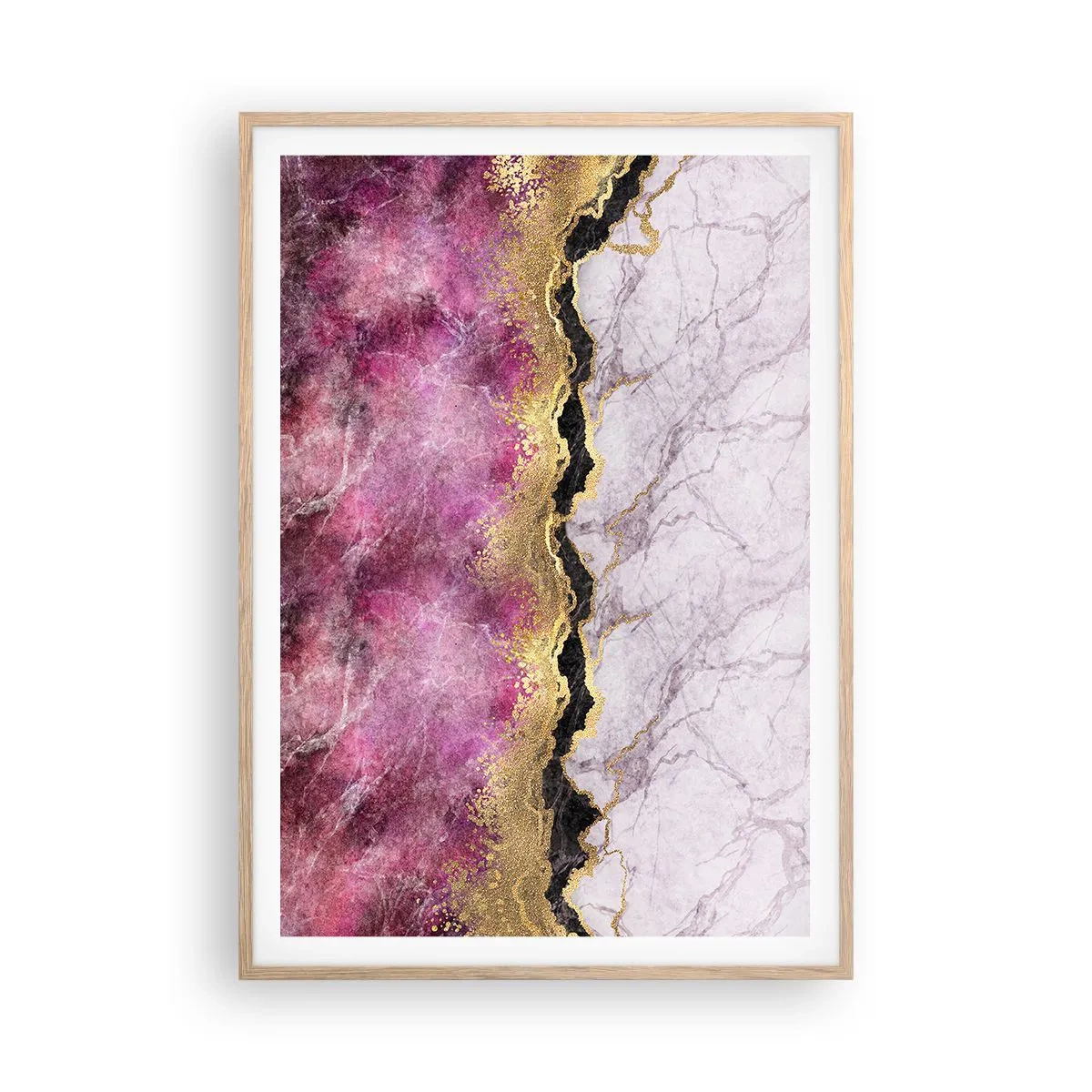 Poster în ramă de stejar deschis - La graniță - 70x100 cm