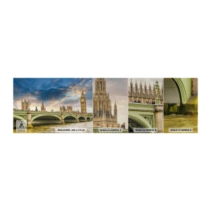 Mostră tapet Premium Sand - Timpul s-a oprit în Imperiu - Oraș, Londra, Arhitectură - 100x30 cm