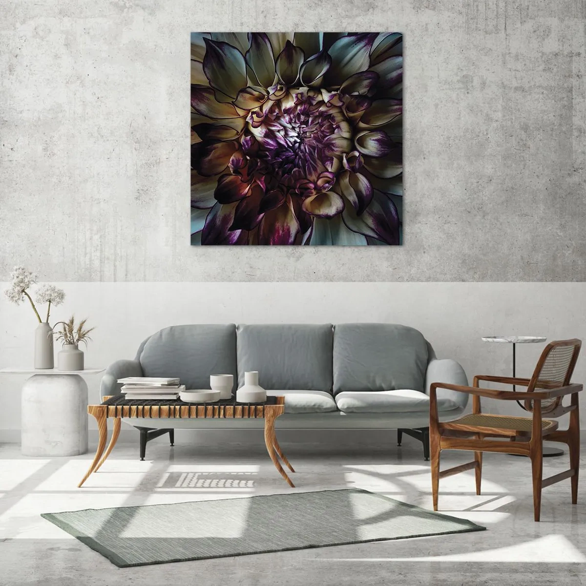 Tablou pe sticlă - Înflorirea tinereții - 30x30 cm