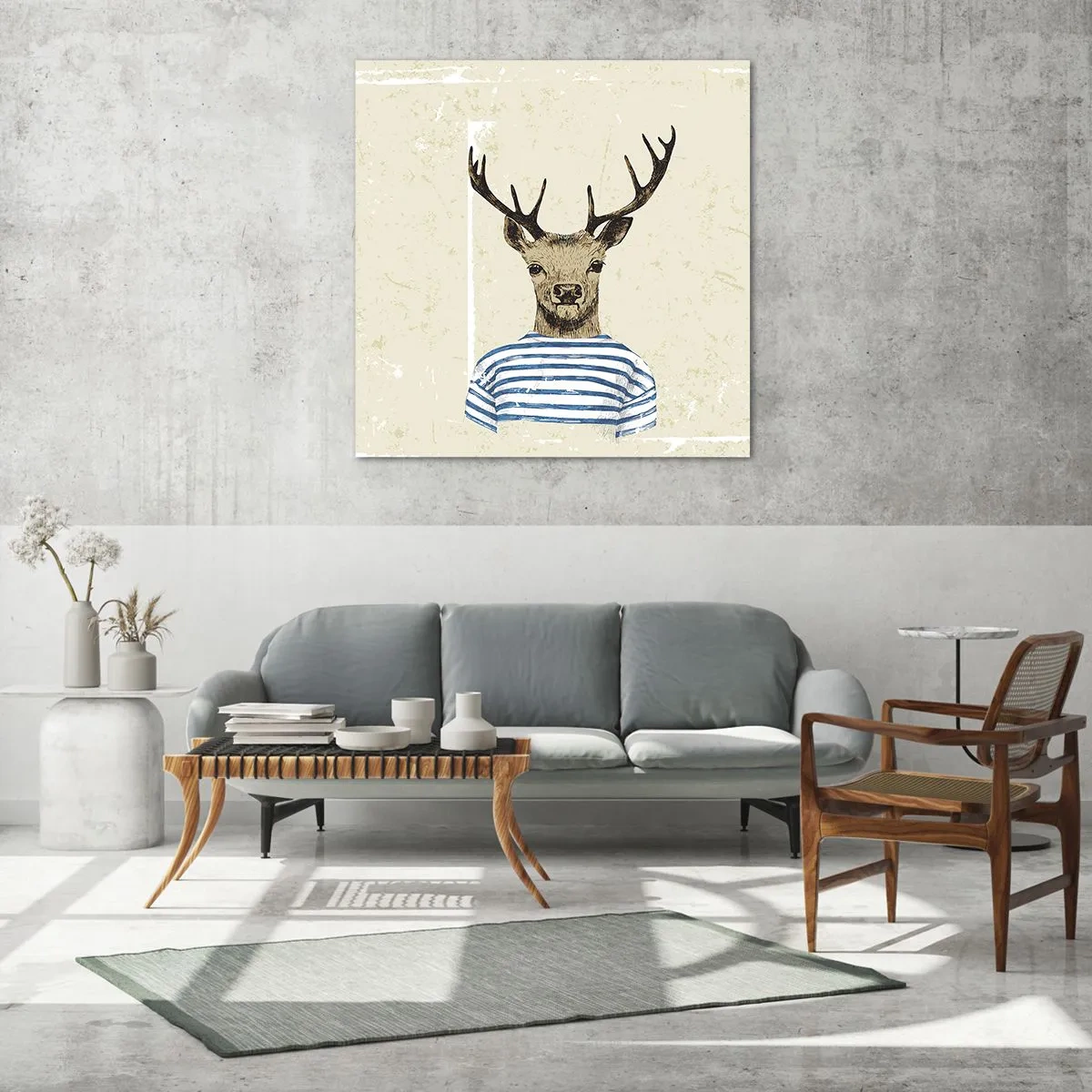 Tablou pe sticlă - Pentru că îmi plac cămășile cu dungi! - 50x50 cm