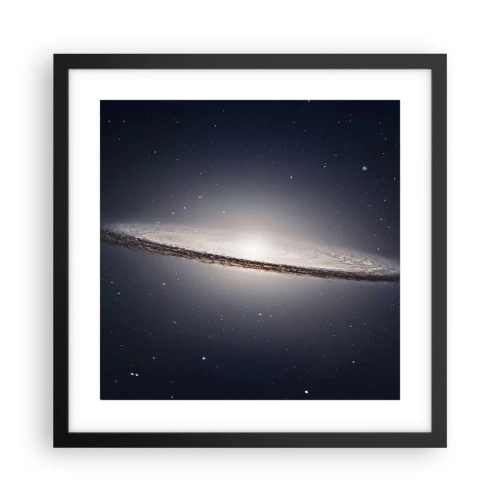 Poster în ramă neagră - Cu mult timp în urmă, într-o galaxie foarte, foarte îndepărtată... - 40x40 cm