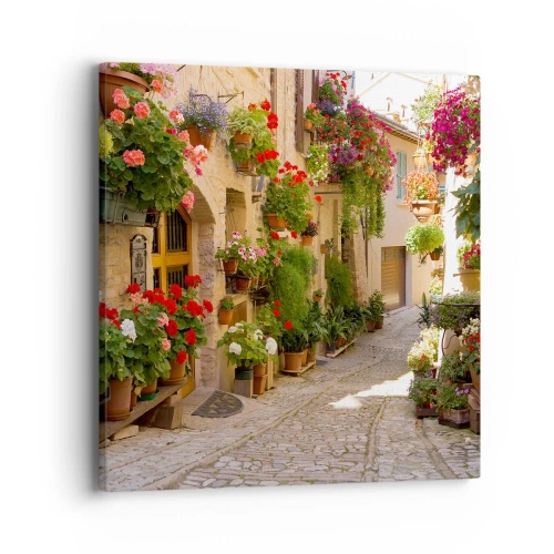 Tablou pe pânză - Într-un potop de flori - 40x40 cm