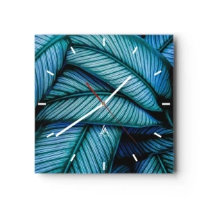 Ceas de perete - Ceas pe sticlă - Linii de viață - 40x40 cm