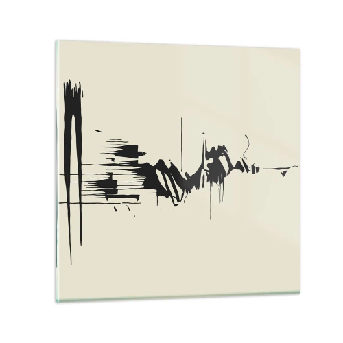 Tablou pe sticlă - Abstracție pripită - 30x30 cm