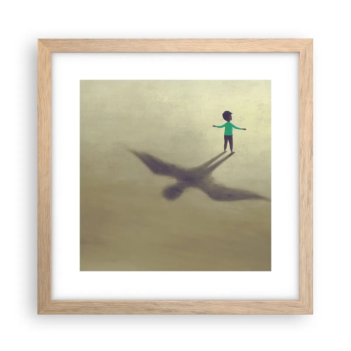 Poster în ramă de stejar deschis - Eroul viitorului - 30x30 cm