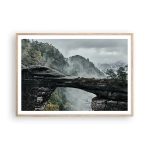 Poster în ramă de stejar deschis - Aventura este pe cale să înceapă - 100x70 cm