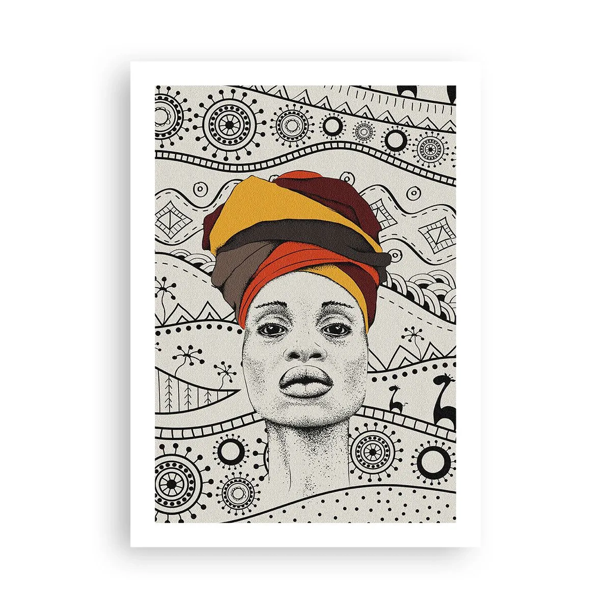 Poster - Portret african - 50x70 cm