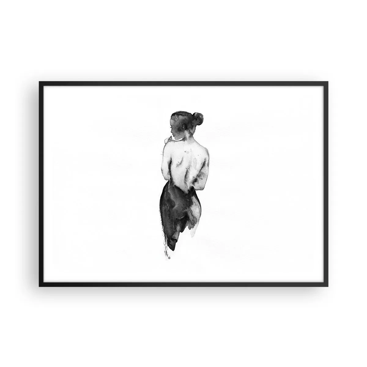 Poster în ramă neagră - Cu ea lumea dispare - 100x70 cm