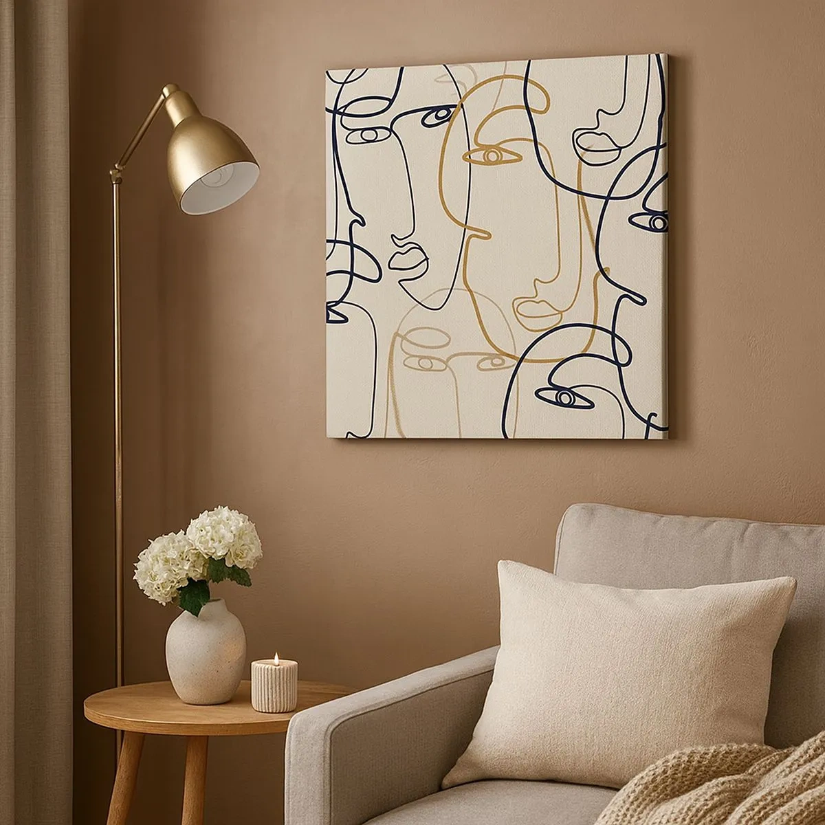 Tablou pe pânză - Portret multiplicat - 30x30 cm