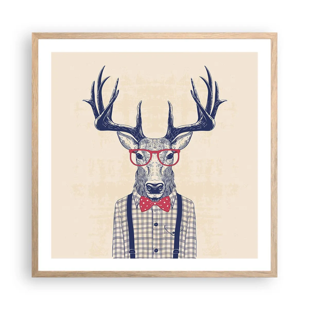 Poster în ramă de stejar deschis - O extravaganță jucăușă - 60x60 cm