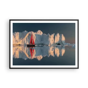 Poster în ramă neagră - La capătul lumii - 100x70 cm